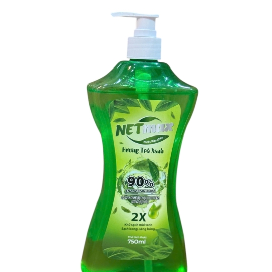 Nước rửa chén hương Trà Xanh Net Max